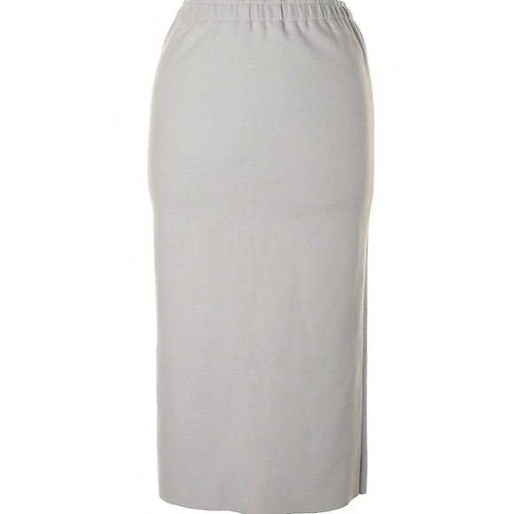 Oskar Gray Wool Skirt L - Picture 1 of 2
